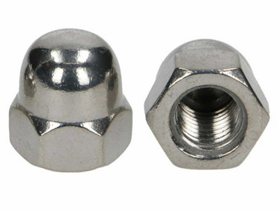 50-Pack Stainless Steel 10-24 Acorn Cap Nuts - External Hex, 18-8 Grade