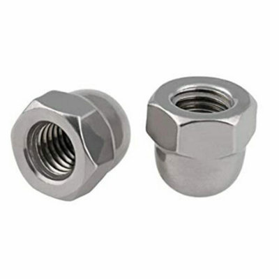 Acorn Nuts M6  Dome Stainless Steel Hex Cap  Pack of: 2 Domed Nuts Rust Resistant Hexagon Nut Cap DIN 1587 A2 - 7