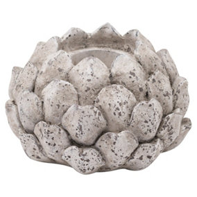 Acorn Tea Light Holder - Ceramic - L14 x W14 x H10 cm - Stone