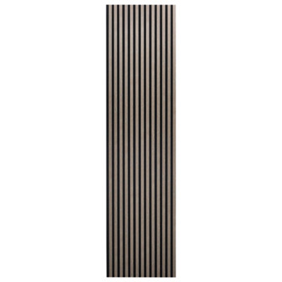 Acoustic Decorative Timber Slat Wall Panel - Walnut Dark Oak - 2400mm x 600mm