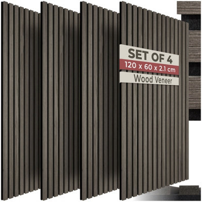 Acoustic Wall Panels with Wood Veneer Slats, Thick Felt and Easy to ...