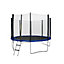 Acrobat 14FT or 427cm Round Outdoor Trampoline with Blue Padding, Safety Enclosure and Ladder