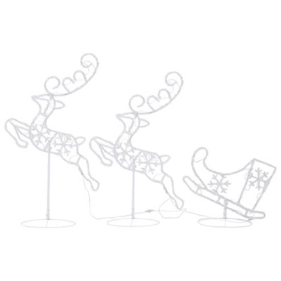 Acrylic Christmas Flying Reindeer&Sleigh 260x21x87cm Blue - 4