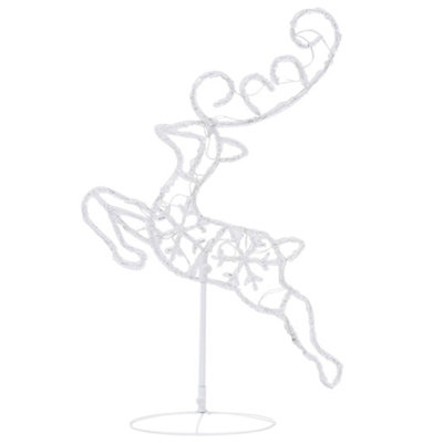 Acrylic Christmas Flying Reindeer&Sleigh 260x21x87cm Blue - 6