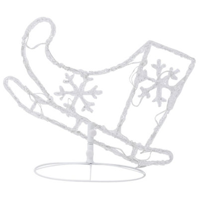Acrylic Christmas Flying Reindeer&Sleigh 260x21x87cm Blue - 7