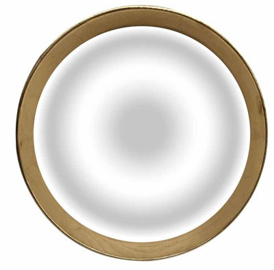 Acrylic Convex Mirror - Wood/Glass - L72.5 x W5.7 x H72.5 cm - Gold