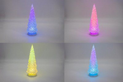 Acrylic Light Up Christmas Tree - Christmas Decorations Indoor LED xmas tree