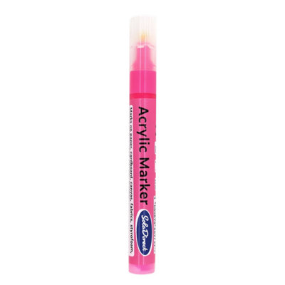 Acrylic Paint Marker Pen Permanent for Stone Leather Fabric Plastic (Pink)