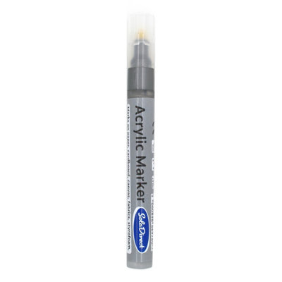 Acrylic Paint Marker Pen Permanent for Stone Leather Fabric Plastic (Silver)