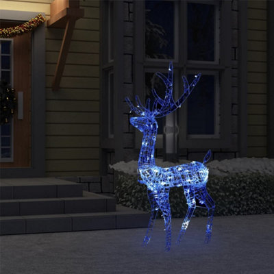 Acrylic Reindeer Christmas Decoration 140 LEDs 120cm Blue - 3
