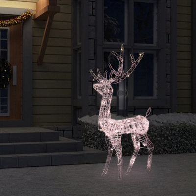 Acrylic Reindeer Christmas Decoration 140 LEDs 120cm Warm White - 3