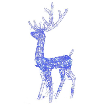 Acrylic Reindeer Christmas Decorations 2 pcs 120 cm Blue - 3