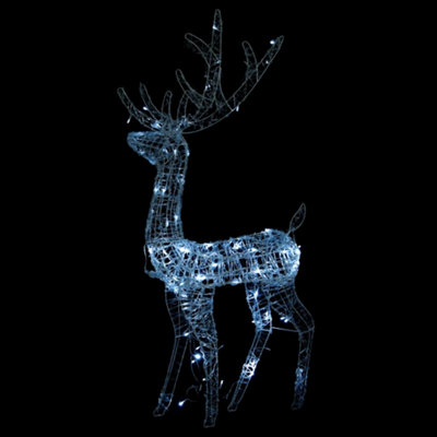 Acrylic Reindeer Christmas Decorations 2 pcs 120 cm Cold White - 7