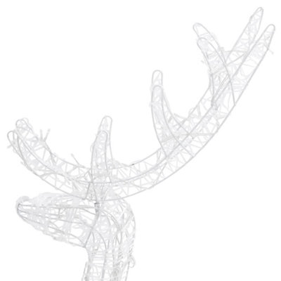 Acrylic Reindeer Christmas Decorations 2 pcs 120 cm Warm White - 5