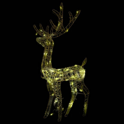 Acrylic Reindeer Christmas Decorations 2 pcs 120 cm Warm White - 7