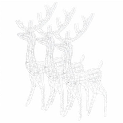 Acrylic Reindeer Christmas Decorations 3 pcs 120 cm Blue - 4