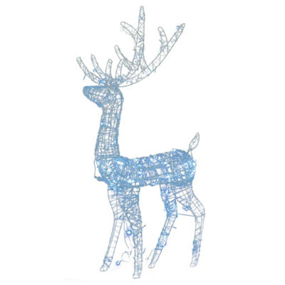Acrylic Reindeer Christmas Decorations 3 pcs 120 cm Cold White - 3