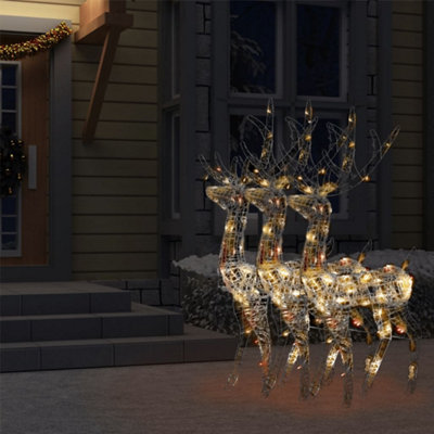 Acrylic Reindeer Christmas Decorations 3 pcs 120cm Multicolour - 7
