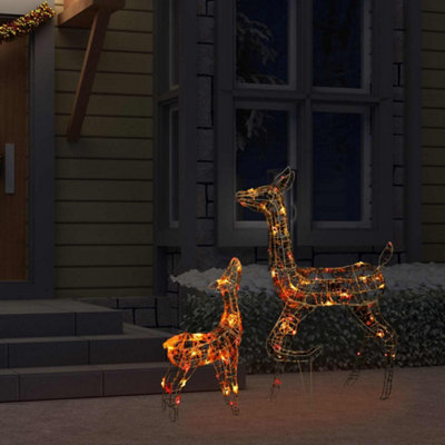 Acrylic Reindeer Family Christmas Decoration 160 LED Colourful - 3