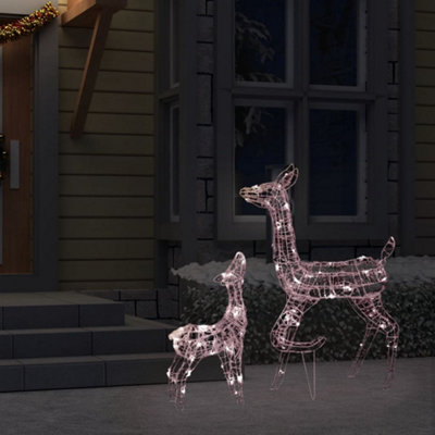 Acrylic Reindeer Family Christmas Decoration 160 LED Warm White - 3