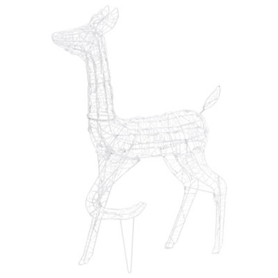 Acrylic Reindeer Family Christmas Decoration 160 LED Warm White - 6
