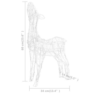 Acrylic Reindeer Family Christmas Decoration 160 LED Warm White - 9