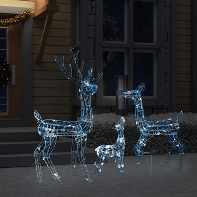 Acrylic Reindeer Family Christmas Decoration 300 LED Cold White - 3