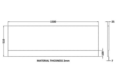 Acrylic Straight Bath Front Panel and Plinth - 1500mm - White - Balterley