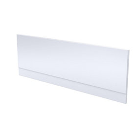 Acrylic Straight Bath Front Panel and Plinth - 1500mm - White