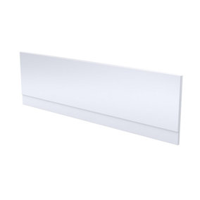 Acrylic Straight Bath Front Panel and Plinth - 1700mm - White