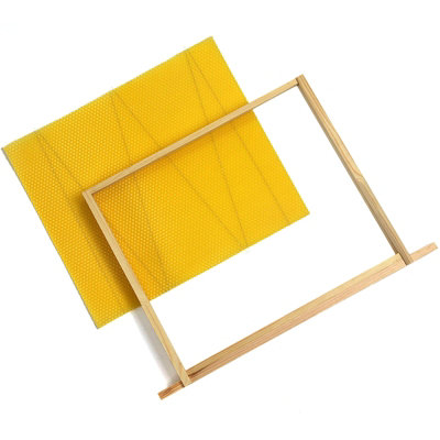 Actiasbee National Deep Brood Frames with Wired Wax Foundation
