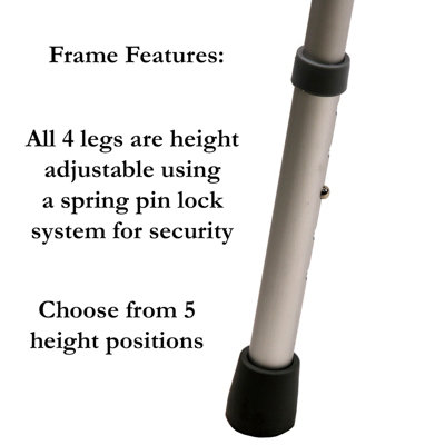 Actiasgear Aluminium Foldable Walking Frame with Wheels, Adjustable Height