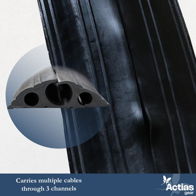 Actiasgear Heavy Duty Rubber Floor Cable Protector 1m Black Cable ...