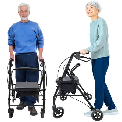 Actiasgear - Lightweight Foldable Rollator Walking Frame with Seat ...