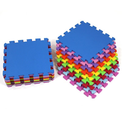 Actiasmat 18-Piece EVA Interlocking Play Mats, Soft Foam Tiles for Children