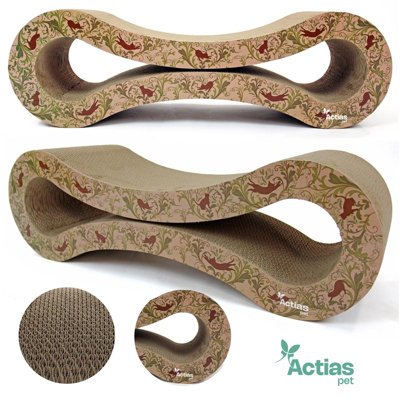Actiaspet - Large Cardboard Corrugated Sofa Bed Cat Scratcher with Free Catnip Price Comparisons | Compare The Build