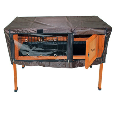 Actiaspet Wooden Rabbit Hutch 3ft Single Tier with Waterproof Cover