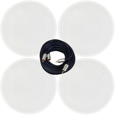 Active Bluetooth 4x Ceiling Speaker Kit 50W Wireless HiFi Audio Streaming System