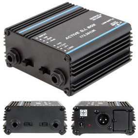 Active DI Box 6.35mm 1/4 Input XLR Output Direct Interface/Injection Audio Link
