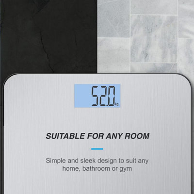 Active Era Digital Bathroom Scales Stainless Steel Body Weight Ultra Slim