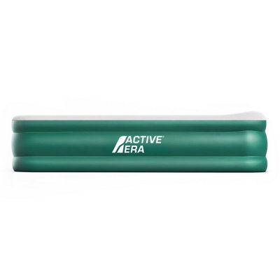 Active Era King Size Comfort Air Bed with Built-In Electric Pump, Waterproof and Inflates within 3 mins - Green/White