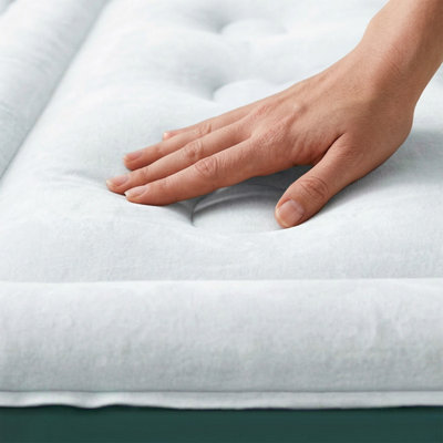 Active Era King Size Comfort Air Bed with Built-In Electric Pump, Waterproof and Inflates within 3 mins - Green/White