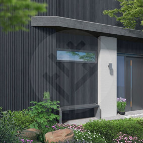 Acupanel Black Exterior Composite Wood-Effect Slat Wall Panels 300cm x 36.5cm