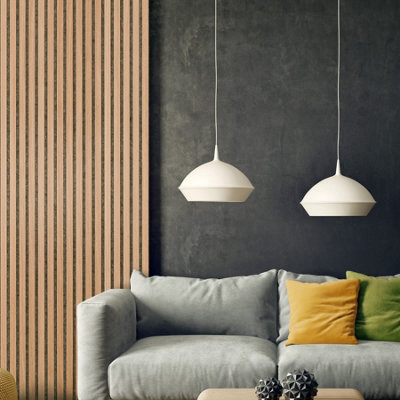 Acupanel Contemporary Natural Oak Slat Acoustic Wood Slat Wall Panel