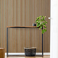 Acupanel Contemporary Oak Acoustic Wood Slat Wall Panel 300cm x 60cm
