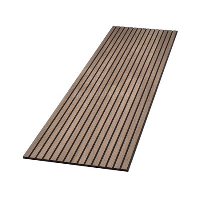 Acupanel Contemporary Walnut Wood Slat Wall Panel (Non-Acoustic) 240cm ...