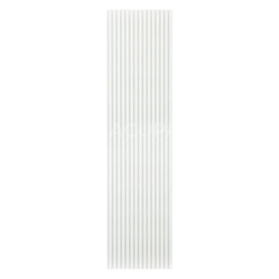 Acupanel Contemporary White Wrapped Acoustic Slat Wall Panel 240cm x 60cm