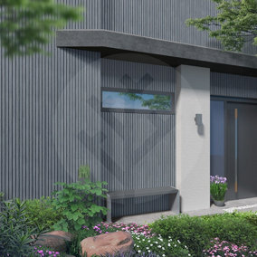 Acupanel Grey Exterior Composite Wood-Effect Slat Wall Panels 300cm x 36.5cm