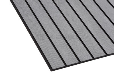 Acupanel Luxe Natural Grey Oak Non Acoustic Wood Slat Wall Panel 240cm ...