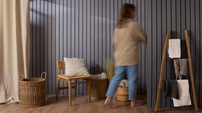 Acupanel Luxe Natural Grey Oak Non Acoustic Wood Slat Wall Panel 240cm ...